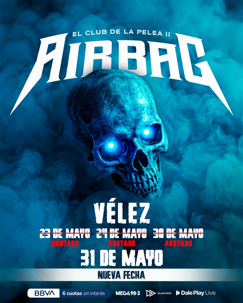 Airbag: triple sold out y una nueva y cuarta fecha en el Estadio Vélez