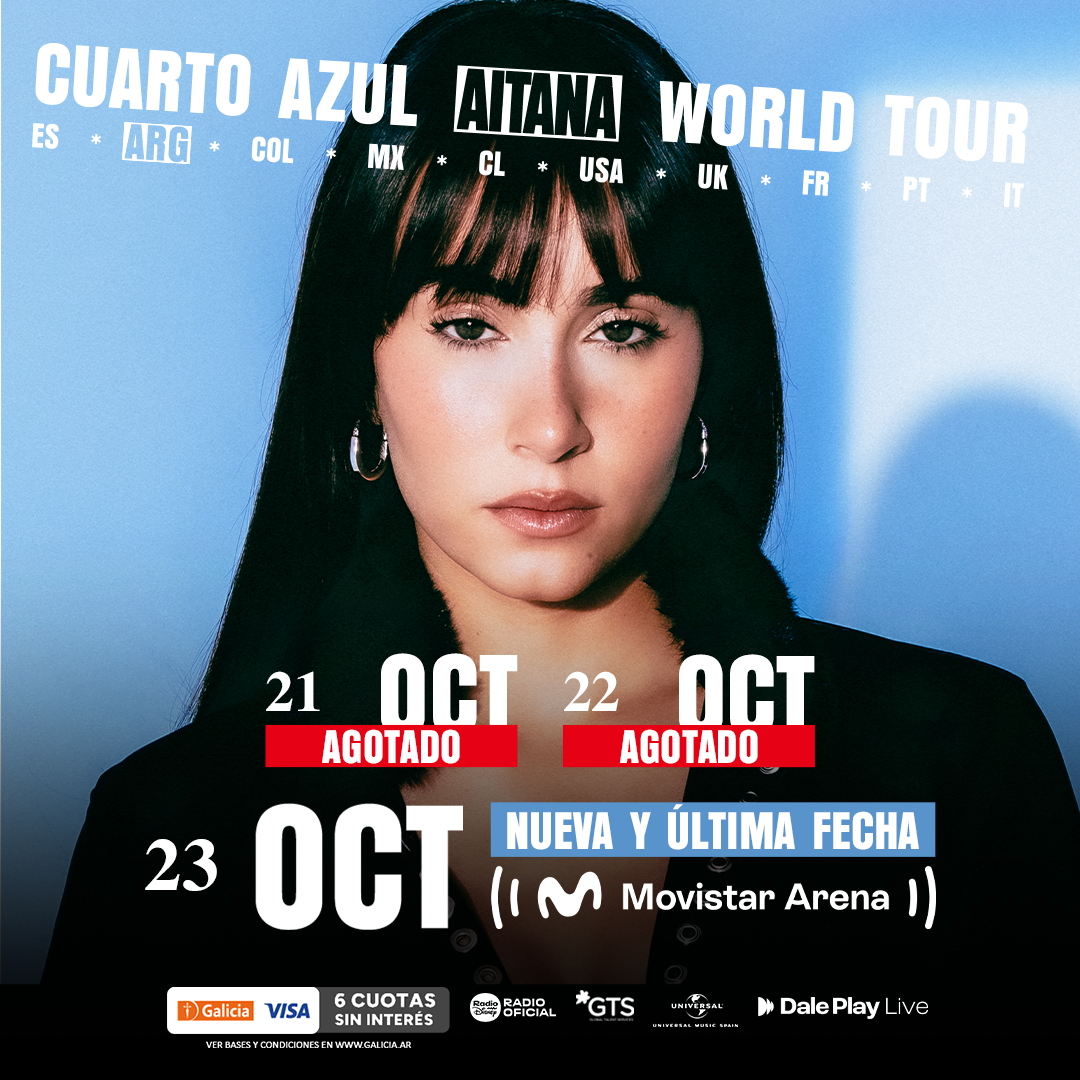 Aitana, con dos shows agotados, suma una tercera y última fecha en el Movistar Arena