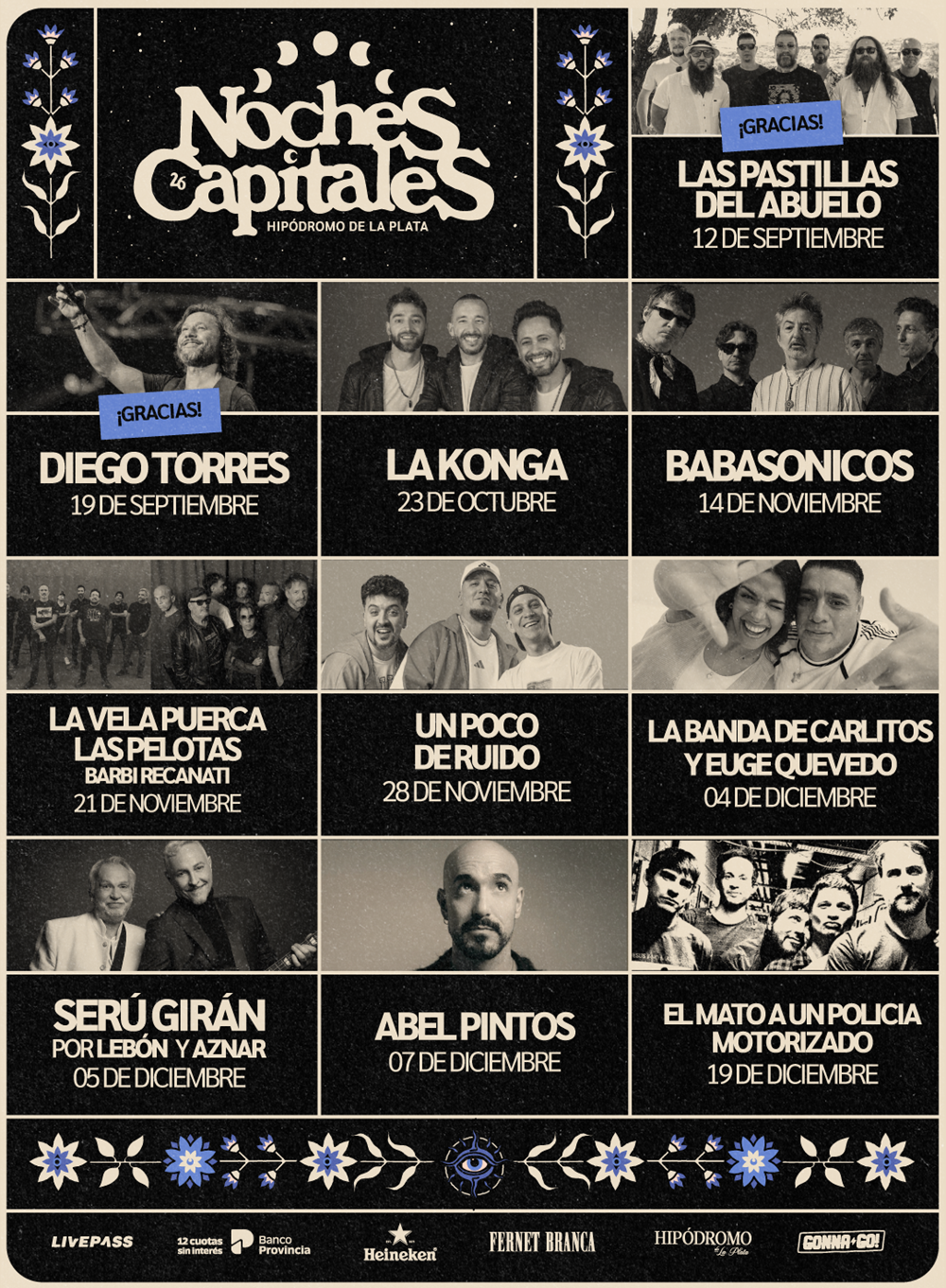 cartelera noches capitales 2026 octubre
