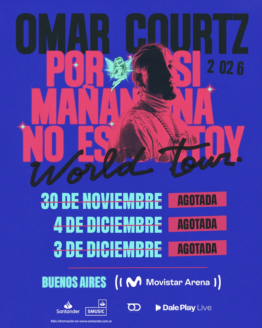 Omar Courtz hace triple sold out en tiempo récord marcando un éxito arrasador