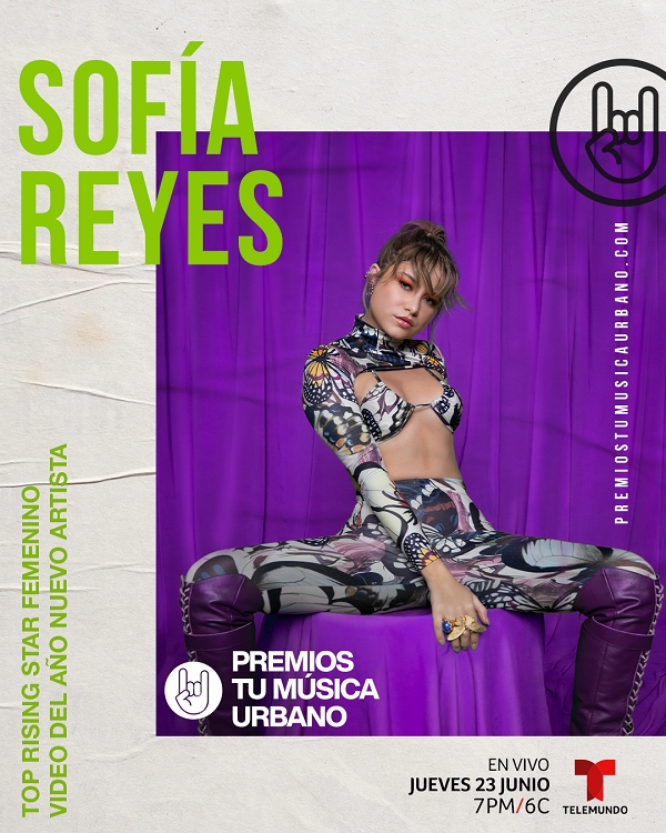 Sofía Reyes recibe dos nominaciones a los Premios "Tu Música Urbano"